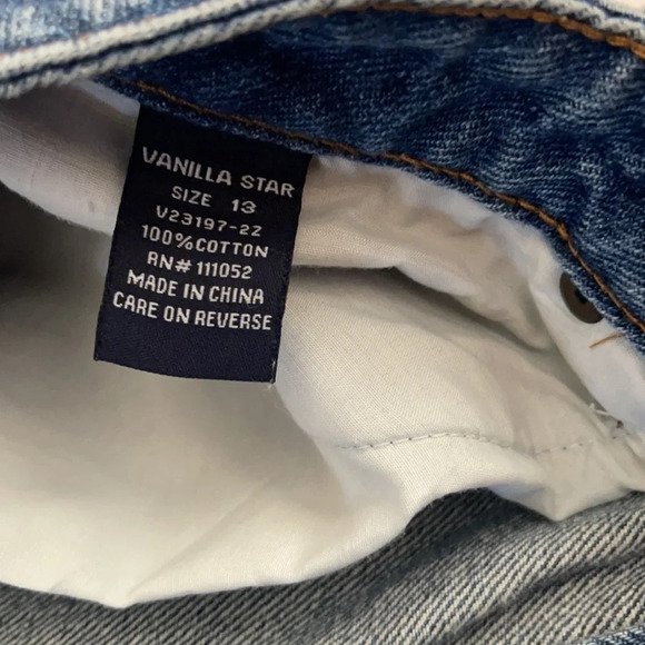 90s Boyfriend Vanilla Star Distressed Super High Rise Jeans sz 13 - Picture 10 of 11